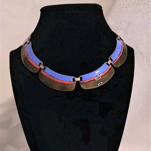 MCM KAY DENNING Enamel on Copper Necklace